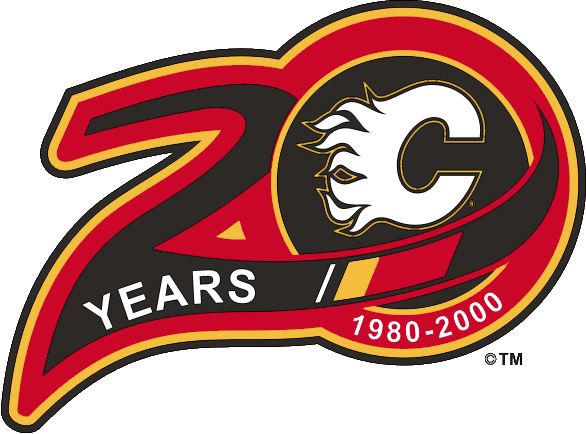 Calgary Flames 1999 00 Anniversary Logo iron on paper